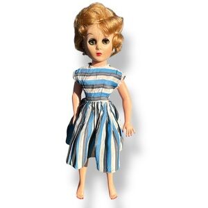 Vintage 50s Fashion Doll Dee-An-Cee‎ Sleepy Eyes Poseable Blonde Bubble Cut 17”